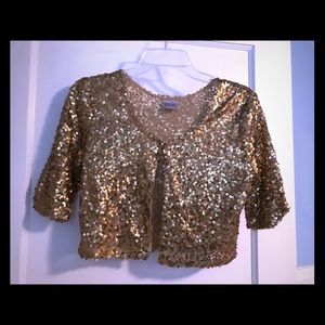 Lovely gold sequined shrug